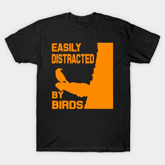 Easily Distracted by Birds - Bird Lover Birder Gifts T-Shirt by dashawncannonuzf